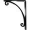 Ekena Millwork Legacy Wrought Iron Bracket, (Triple center brace), Powder Coated Black 2"W x 5 1/2"D x 8"H BKTM02X05X08TLE - alternate 6